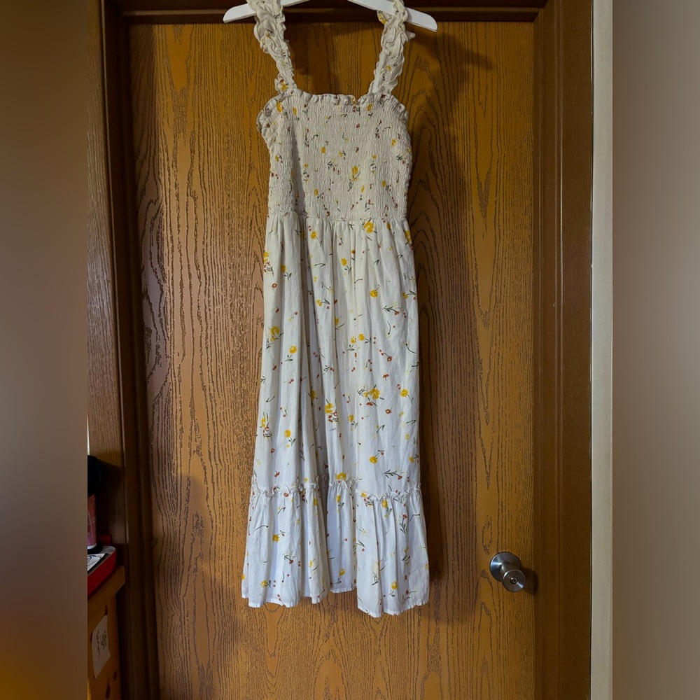 White floral dress